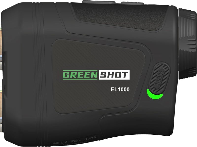 GREEN SHOT جهاز قياس المسافات للصيد - جهاز قياس المسافات للجولف حتى 1200 ياردة مع مفتاح الميل، قفل العلم، وضع السرعة، مقاوم للماء وقابل لإعادة الشحن، مثالي للرماية، الجولف، وصيد القوس - Image 1